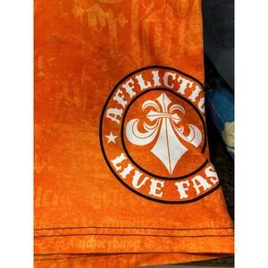 affliction‎ orange board shorts 11" size 40